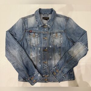 Vintage Lucky Brand denim Jean Jacket, S, women’s distressed